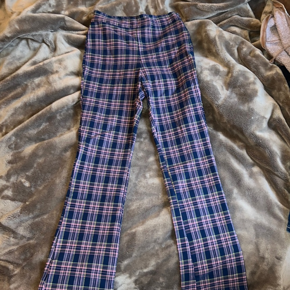 Urban Outfitters Flared Plaid Pants